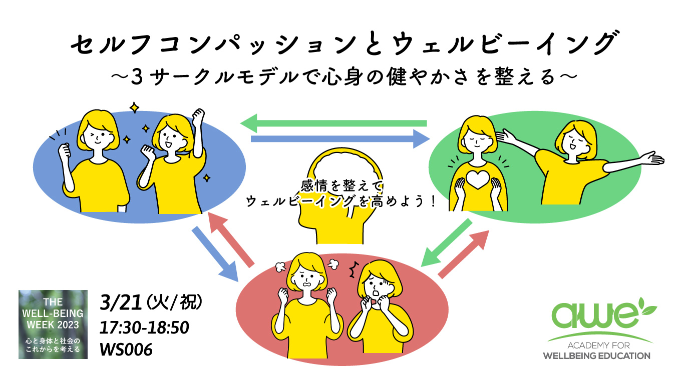 [WS006]セルフコンパッションとウェルビーイング 〜３サークルモデルで心身の健やかさを整える〜