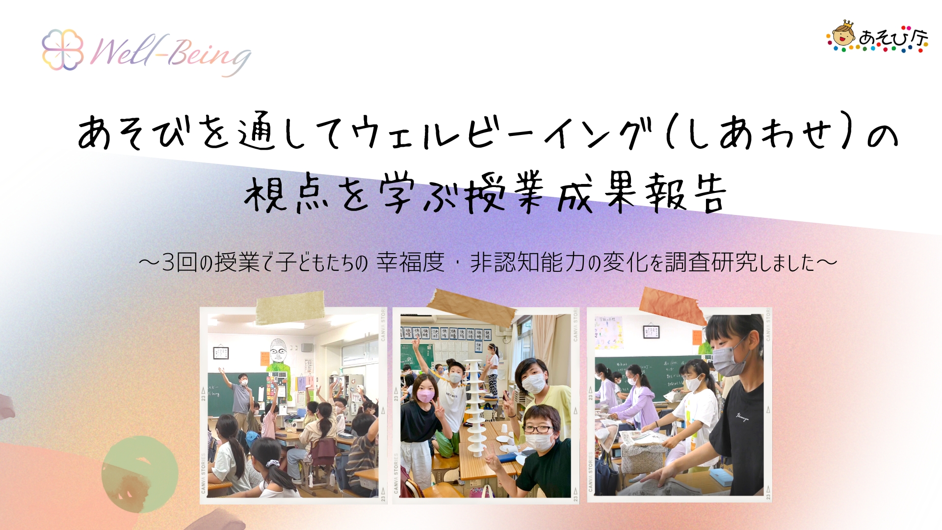 [PR006]あそびを通してWell-beingの視点を学ぶ授業（小学校）成果