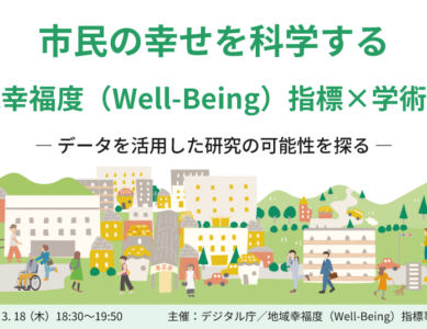 WS015　市民の幸せを科学する：地域幸福度（Well-Being）指標×学術研究