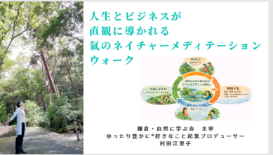 人生とビジネスが 直観に導かれる 氣のネイチャーメディテーション ウォーク